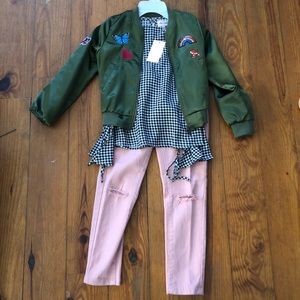 Two Girls outfit jacket and pants (5 pieces)